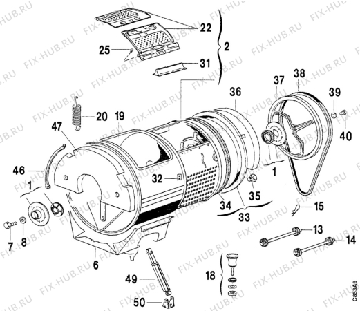 Взрыв-схема стиральной машины Rex BT622JX2 - Схема узла Boiler